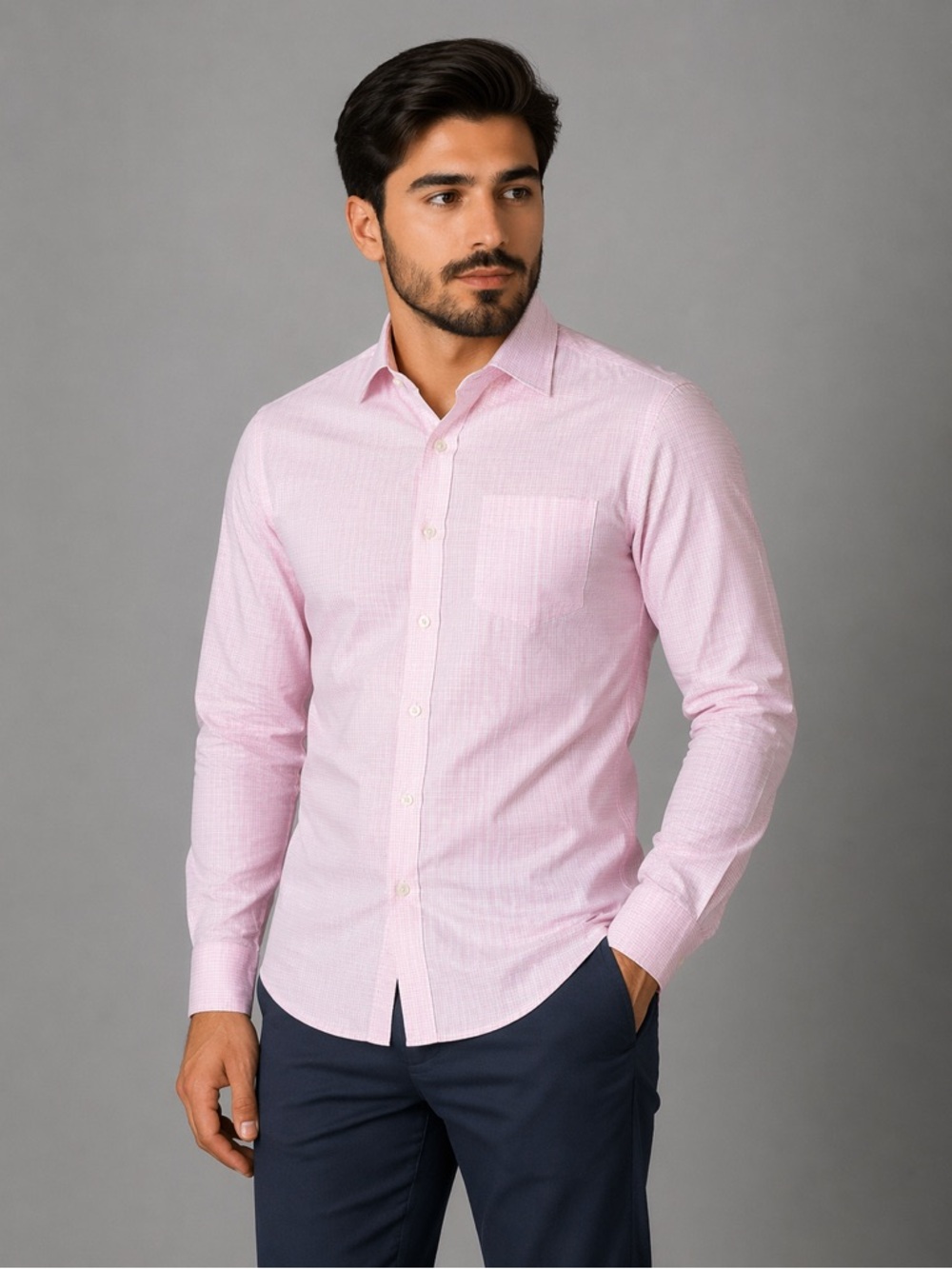 Men's Banana Republic Non Iron Tailor Slim Fit Pink Shirt Sz M 33.34"
15.15 1/2